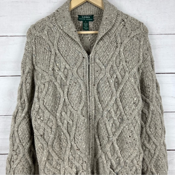 Lauren Ralph Lauren Hand Knit Wool Cardigan - Picture 3 of 5